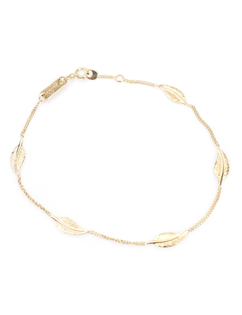 Bijou femme bracelet  5 petites plumes