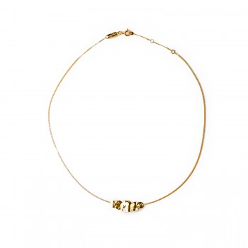 Collier motif ronds froissés en Or