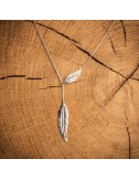 Collier Or forme Y moyenne et grande plume