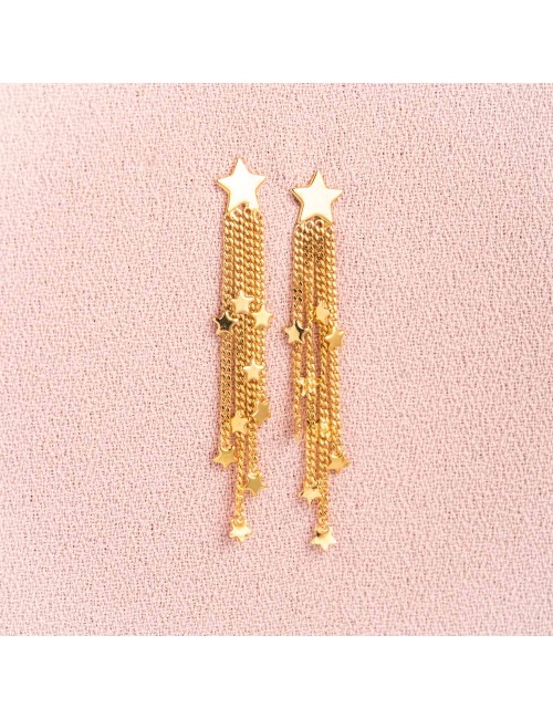 Bijou enfant boucles d'oreille pendantes pluie étoiles
