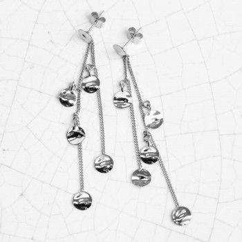 Boucle femme cascade de rond froissé.