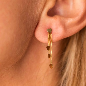 Boucle femme quatre coeur.