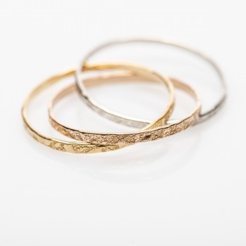 Bague femme trois or (jaune, blanc et rose) 18 carats.