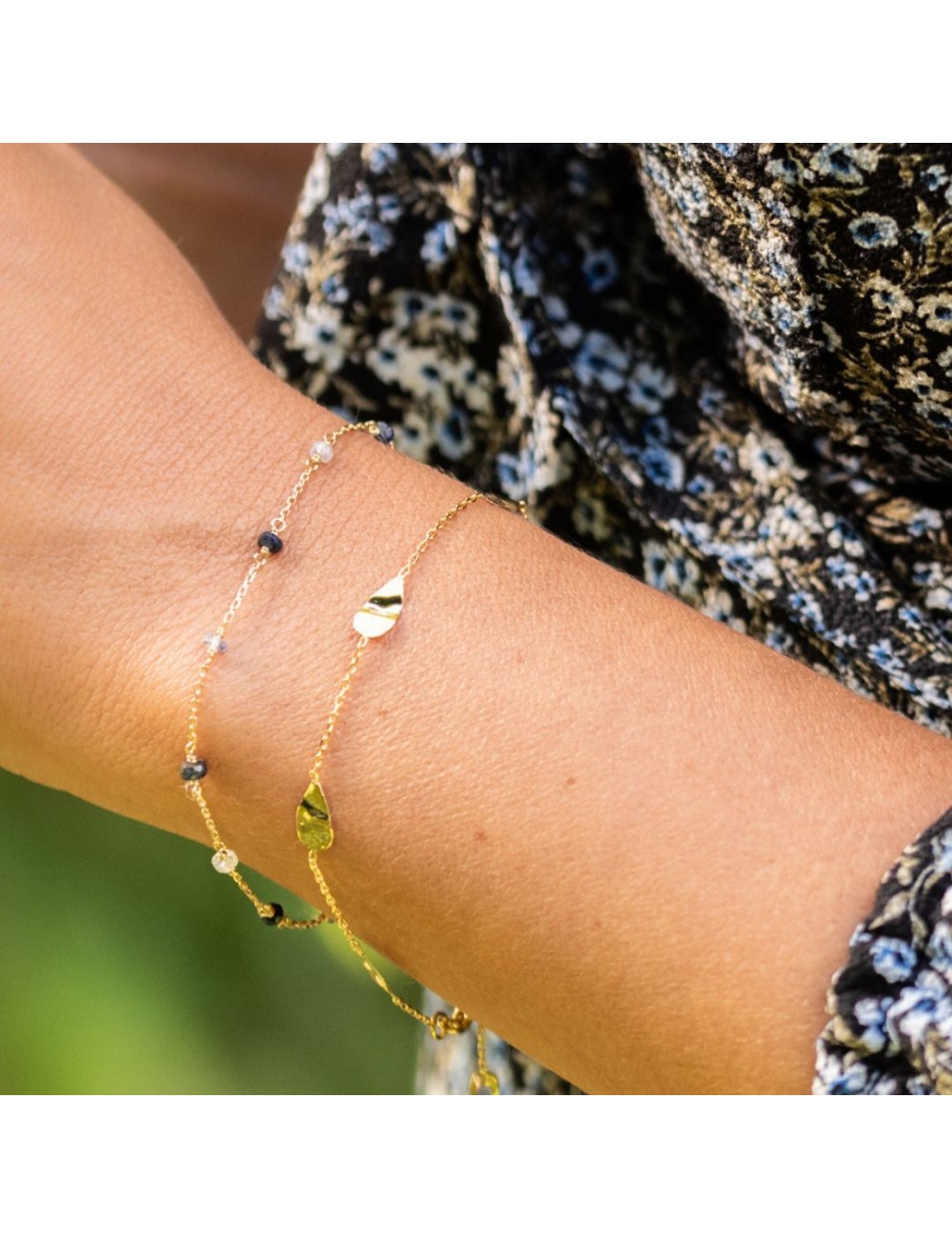 Bracelet petites gouttes en Or froissé. Bracelet petites gouttes en Or froissé.
