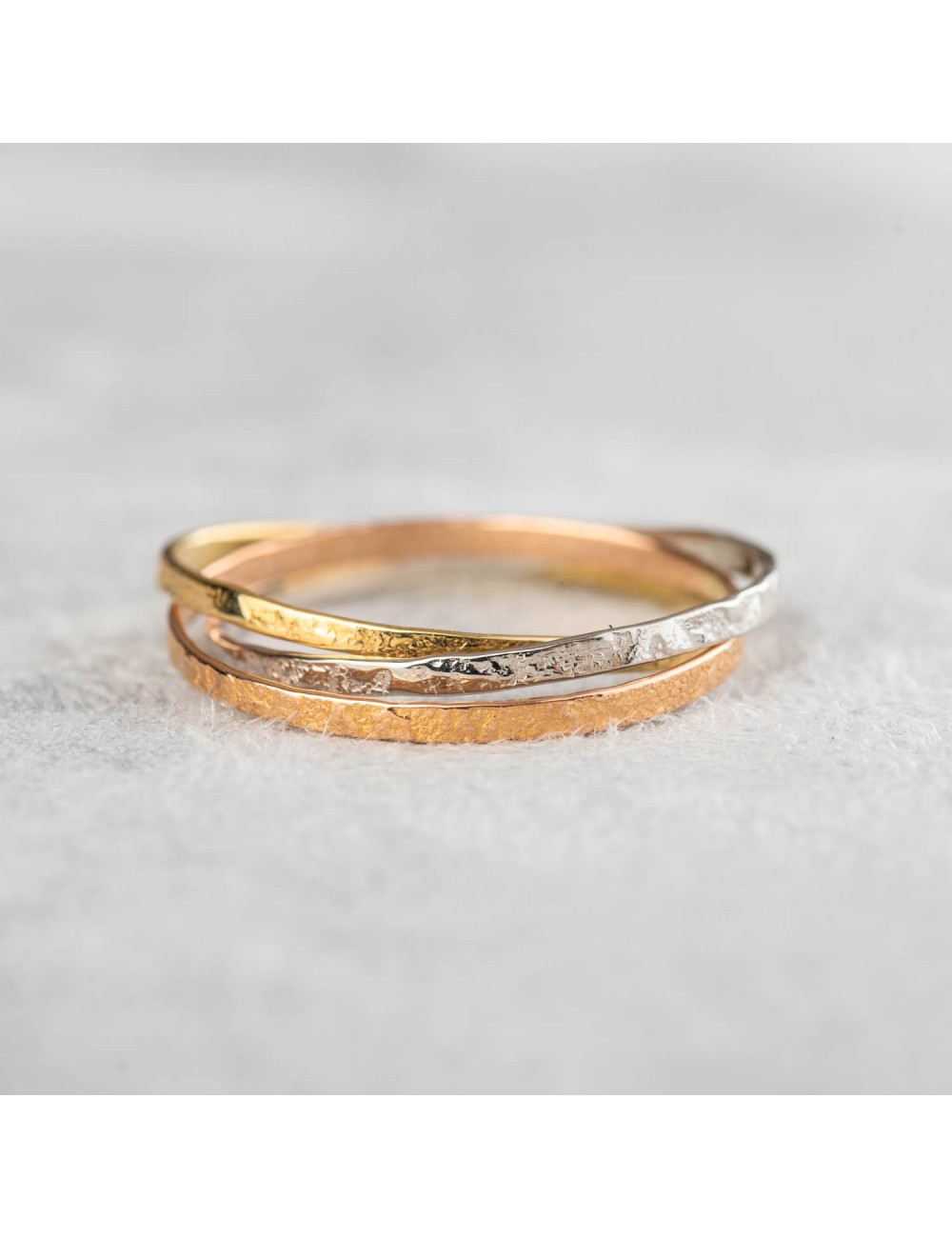 Bague en Or 9 carats et 18 carats grungé