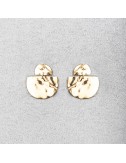 Boucle femme double demi rond froissé.