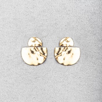 Boucle femme double demi rond froissé.