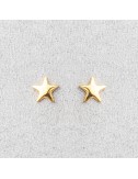 Bijou femme ou enfant boucles d'oreille étoile bombée.