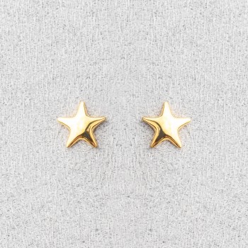 Bijou femme ou enfant boucles d'oreille étoile bombée.