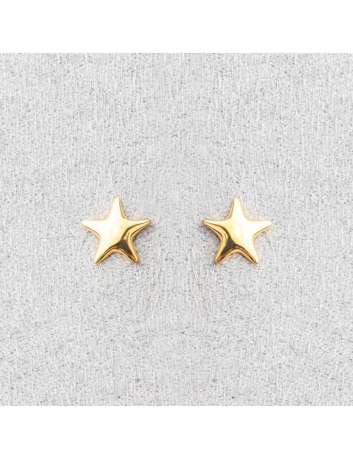 Bijou femme ou enfant boucles d'oreille étoile bombée.