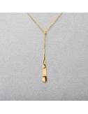 Collier femme cravate en or 18 carats.
