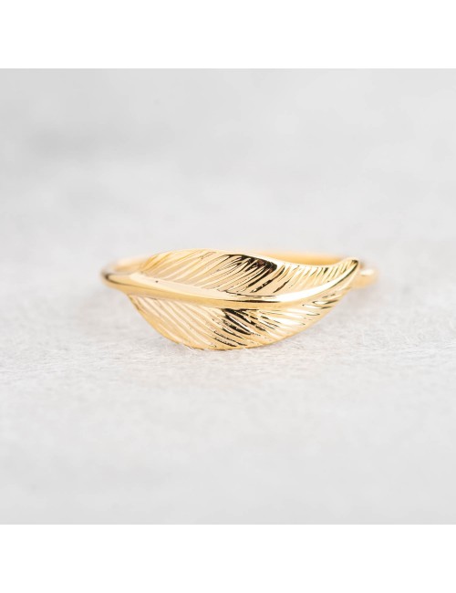 Grande plume en or 9 carats.