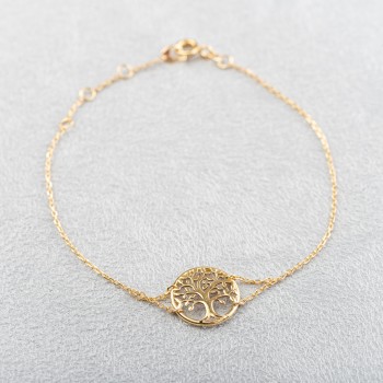 Bracelet femme arbre de vie en or 18 carats.