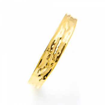Bijou femme, bracelet froissé, or jaune et blanc, 9 carats 