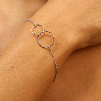 Bijou femme bracelet  4 ronds petit modèle fils ajourés